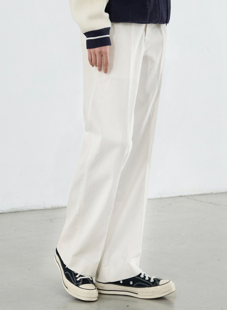 CORDUROY WIDE WES PANTS [WHITE]