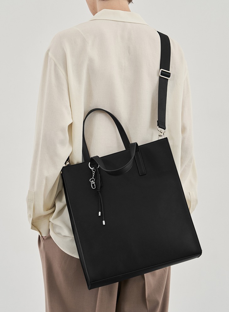 KNOTTED KEY CHAIN TOTE BAG [BLACK]